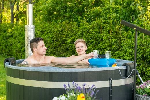 Kirami Kunststof Hottub Family M "Sparren Coalblack"
